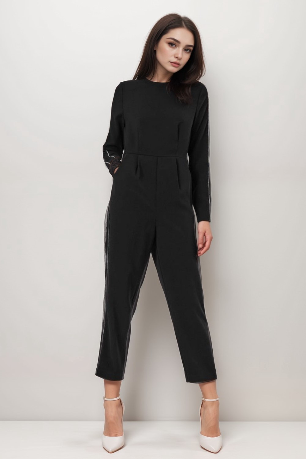 Crepe Trim Jumpsuit