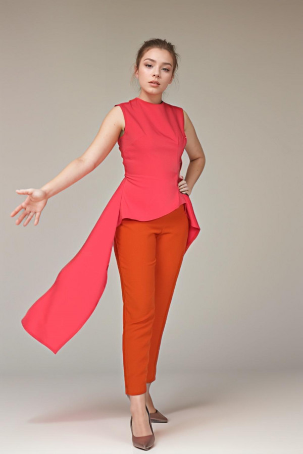 Two Toned Cascading Jumpsuit