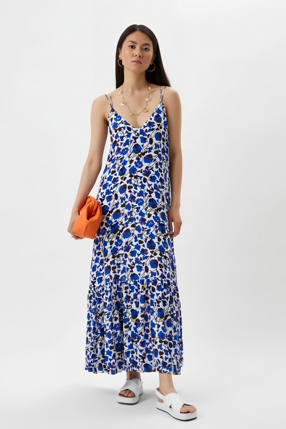 Strappy Maxi Dress Floral Printed