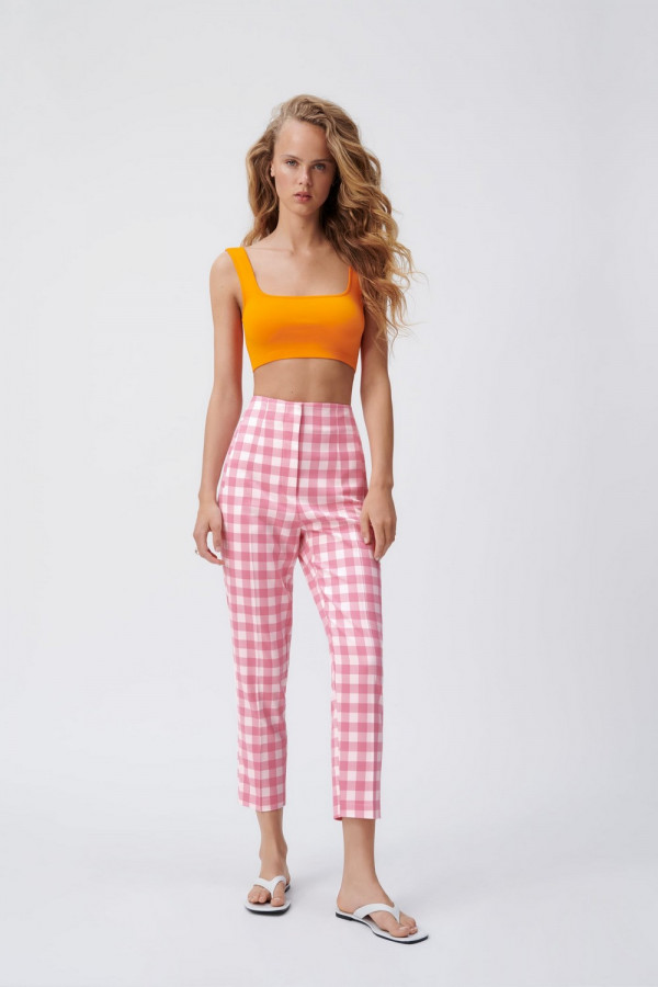 Pink Tweed long Pants