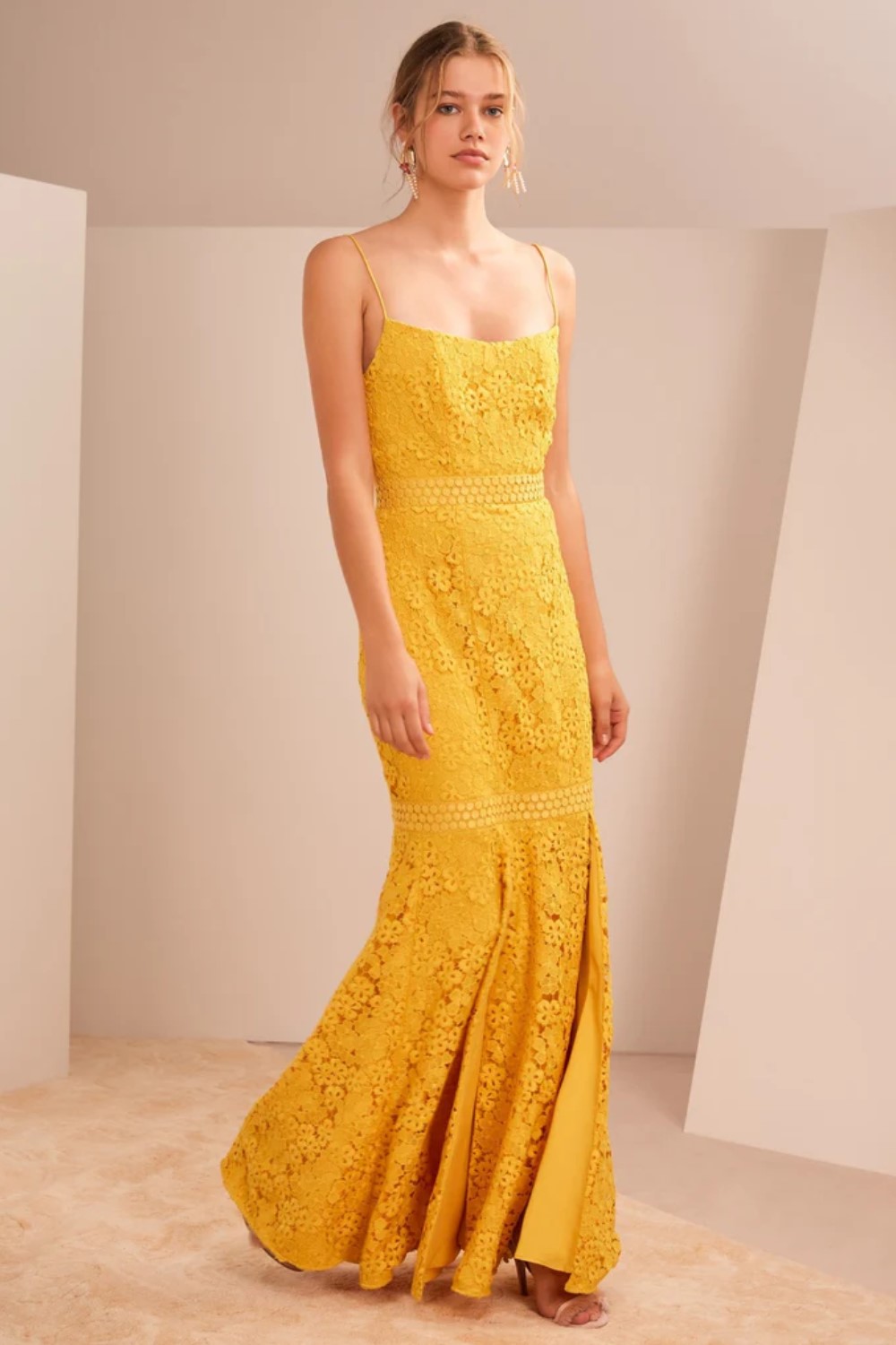 Yellow Utopia Lace Gown