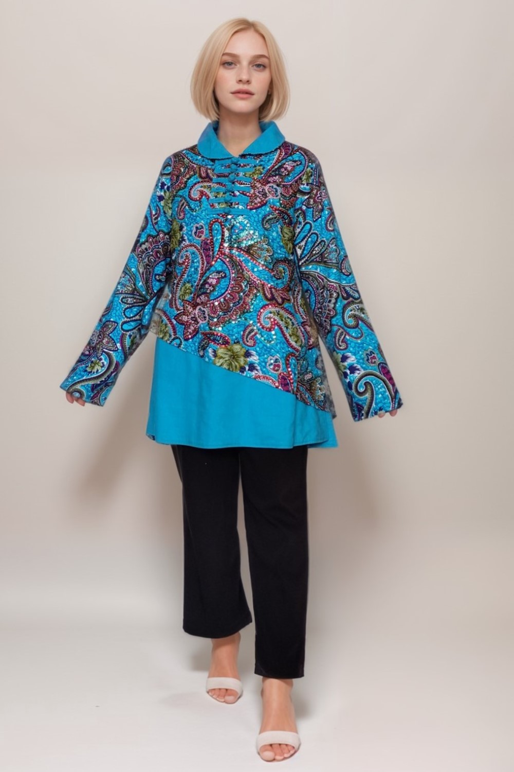 Blue Paisley Blouse