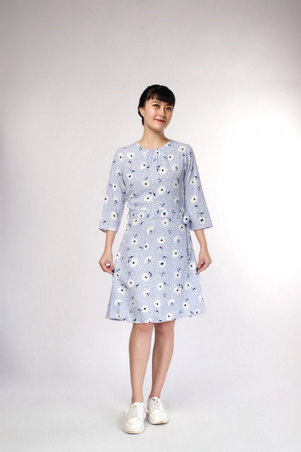 Flora Soft Blue Dress