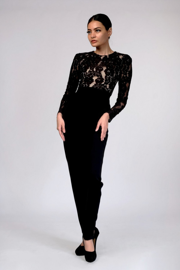 Michele Lace Sleeve Jumpsuit