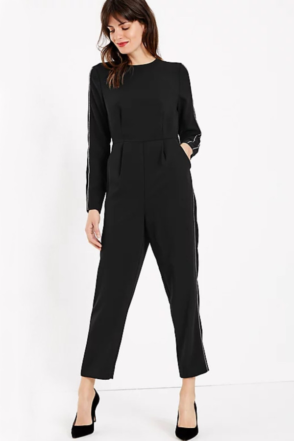 Crepe Trim Jumpsuit