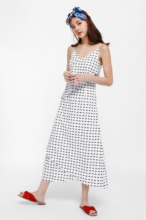 White Etto layered Maxi Dress