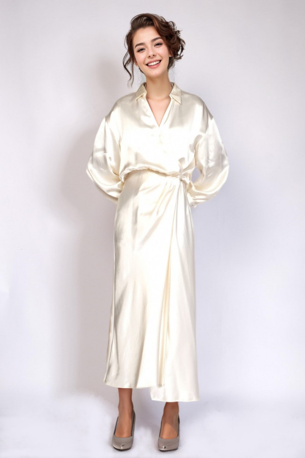 Satin Wrap Dress Special Edition