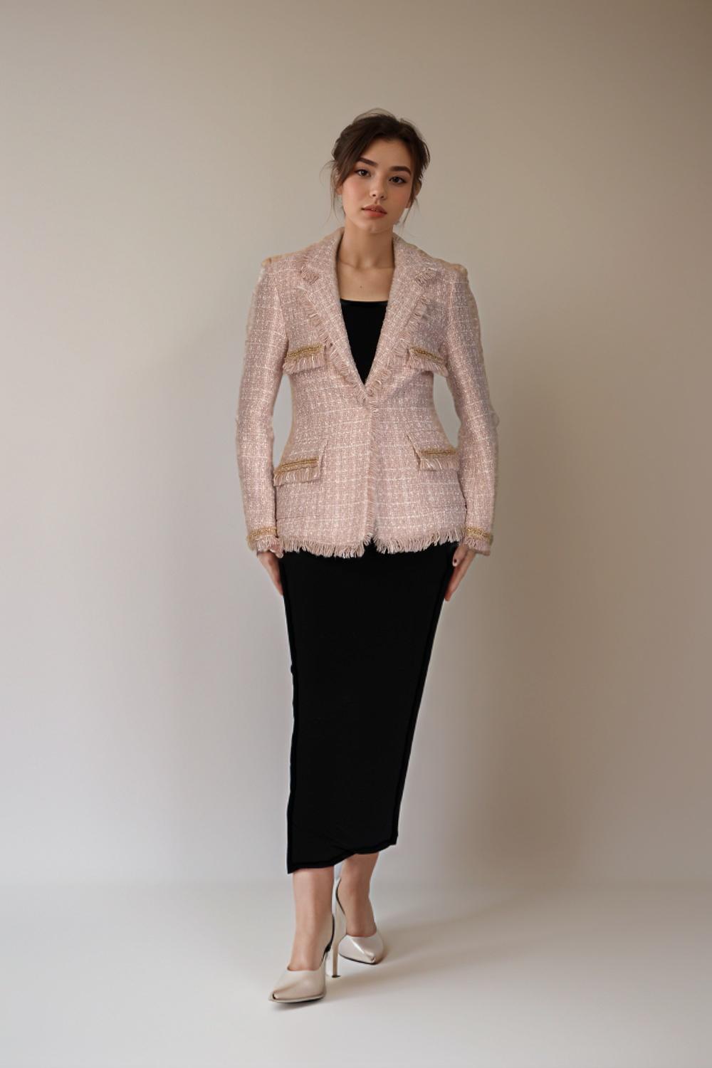 Peach Tweed Blazer