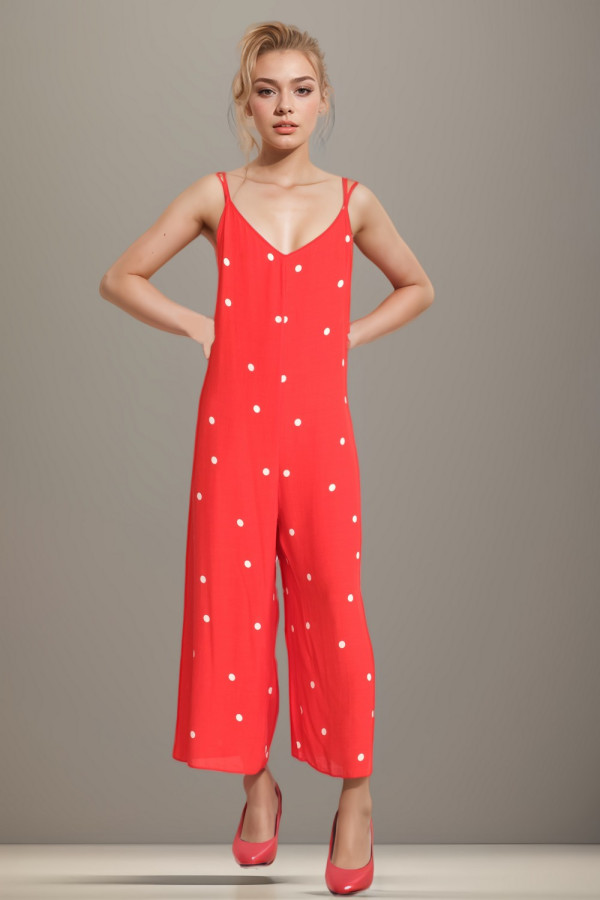 Strappy Spot Jumpsuit