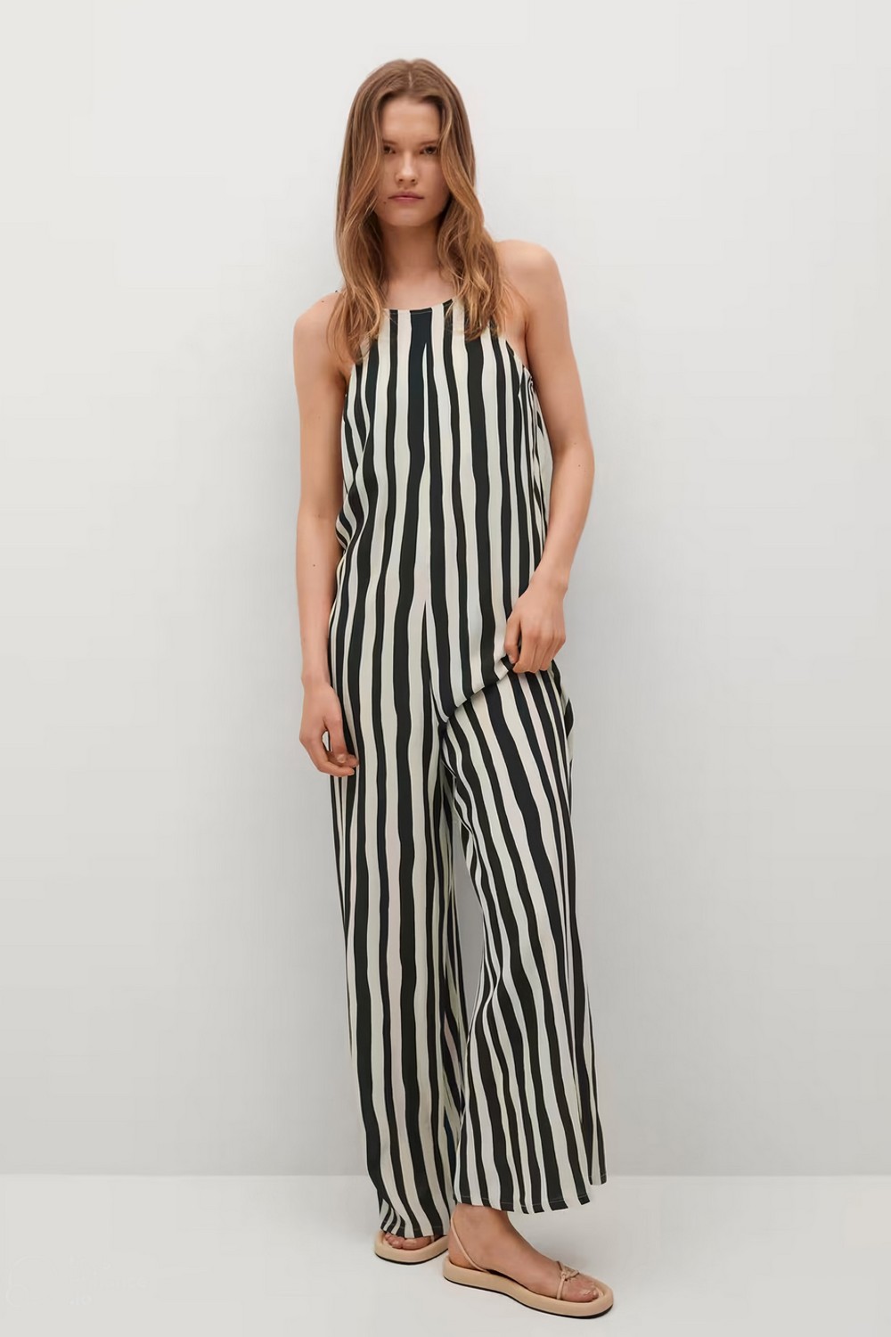 Stripes Sleeveless Jumpsuit