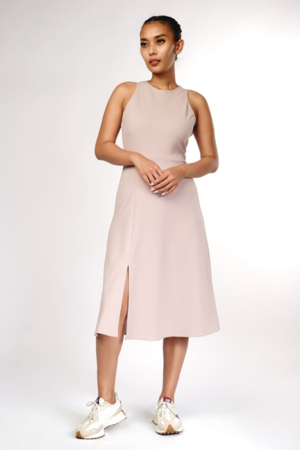 Aylin Classic Front Slit Dress