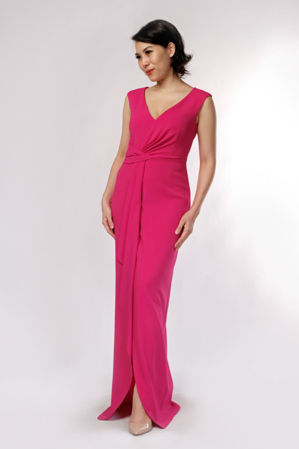 Elegant Studio Fuchsia Dress