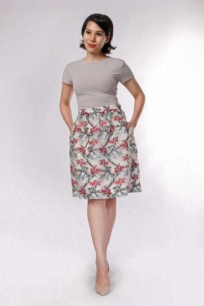 Strawberry Fil Coupe A Line Mini Skirt