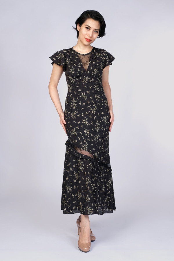 Lara Lace Insert Maxi Dress