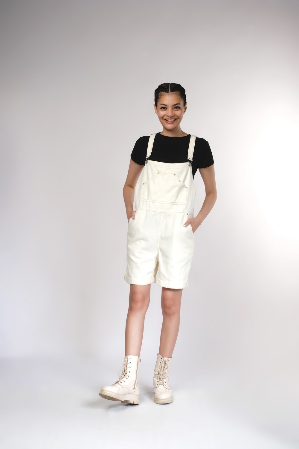 Mango Cotton Short Dungarees