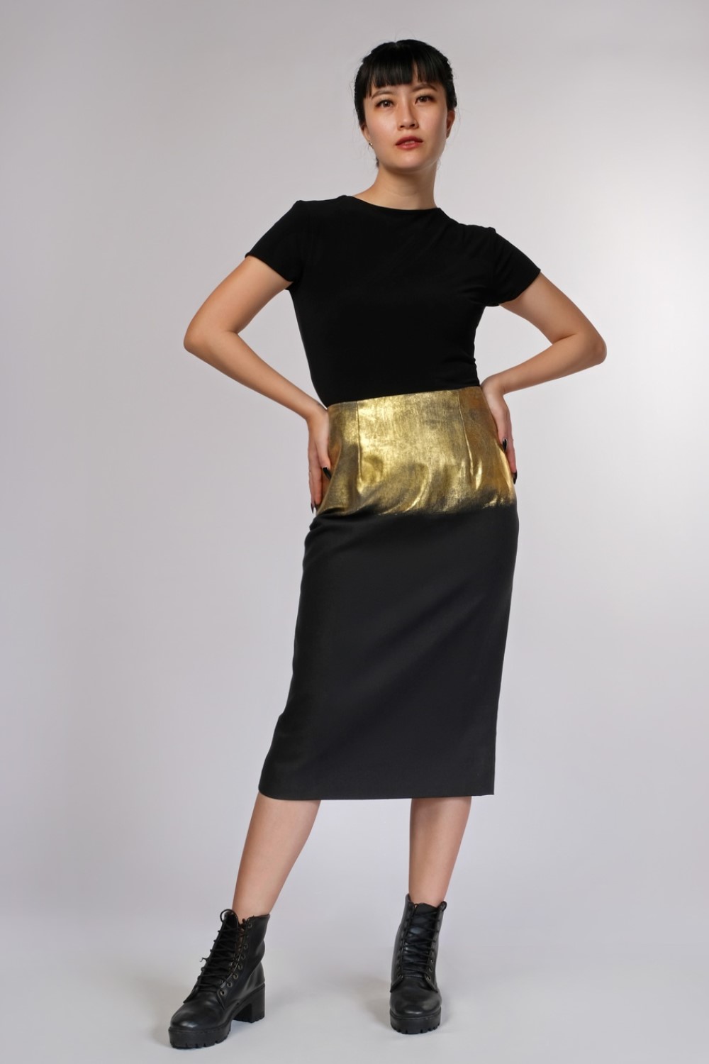 Two Toned pencil Skirt Baby Canvas